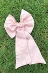 Buy_Darleen Kids Couture_Pink Lyla Bow Hair Clip_at_Aza_Fashions