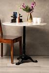 Buy_S.G. Home_White Metal And Marble Bistro Table _at_Aza_Fashions