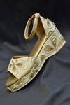 Buy_Around Always_Gold Embroidery Isabelle Wedges _at_Aza_Fashions