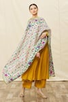 Buy_Samyukta Singhania_Multi Color Silk Embroidered Phulkari Dupatta _at_Aza_Fashions