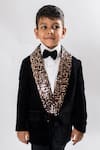 Buy Lil Angels Black Velvet, Satin Sequins Embellished Blazer at Aza Fashions Buy_Lil Angels_Black Velvet, Satin Sequins Embellished Blazer _at_Aza_Fashions