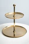 Buy_S.G. Home_Gold Metal Two-tier High Tea Stand_at_Aza_Fashions