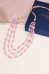 Buy_Ruby Raang_Pink Beads Layered Necklace _at_Aza_Fashions