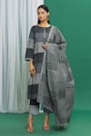 Buy_BANANA labs_Black Cotton Printed Stripe Round Kurta And Pant Set _at_Aza_Fashions