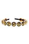 Buy_Foot Fuel_Gold Floral Baani Enamelled Hairband _at_Aza_Fashions