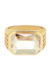 Esme by Aashna Dalmia_Gold Plated Stone Embellished Geometric Ring _Online_at_Aza_Fashions