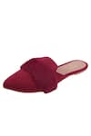 Buy_Adorn My Wish_Maroon Faux Fur Mules _at_Aza_Fashions