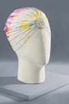 Buy_Hair Drama Co_White Tie Dye Hand Turban _Online_at_Aza_Fashions