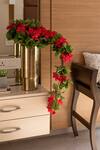 Buy_H2h_Red Flower Polyester Fabric And Stem Iron Wire Bougainvillea Artificial Creeper_at_Aza_Fashions