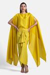 Buy 431-88 By Shweta Kapur Yellow Satin Samara Skirt at Aza Fashions Buy_431-88 By Shweta Kapur_Yellow Satin Samara Skirt_at_Aza_Fashions