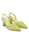 Buy_Anaar_Green Rhinestones Weekend Halo Embellished Pumps _at_Aza_Fashions