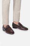 Buy_Hats Off Accessories_Brown Genuine Leather Woven Moccassins Penny Loafers_at_Aza_Fashions