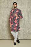 Buy_Naintara Bajaj_Multi Color Kurta Heavy Cotton Bandhani Set _at_Aza_Fashions