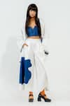 Buy_Stoique_Off White Satin Linen Applique Chia Flared Pant _at_Aza_Fashions