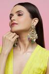 Buy_Kiara_Multi Color Artificial Stones Kundan Embellished Chandbalis _at_Aza_Fashions