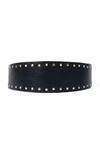 Buy_Trov_Black Metal Stud Embellishments Vera Leather Belt _at_Aza_Fashions
