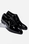 Buy_Amrit Dawani_Black Plain Toe Oxford Shoes_at_Aza_Fashions