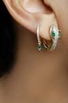 Buy The Jewel Factor Green Snake Python Shaped Earrings at Aza Fashions Buy_The Jewel Factor_Green Snake Python Shaped Earrings_at_Aza_Fashions