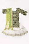 Buy_Yuvraani Jaipur_Green Cotton Gota Patti, Embroidery, Tassels Printed Kurta Sharara Set _at_Aza_Fashions