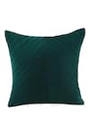 Buy_Throwpillow_Emerald Green Blend Of Cotton And Polyester Pleated Cushion Cover - Single Pc _at_Aza_Fashions