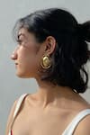 Buy_Anushka Jain Jewellery_Molten Shield Hoops_at_Aza_Fashions