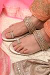 Buy_Coral Haze_Silver Adah Toe Ring Flats _at_Aza_Fashions
