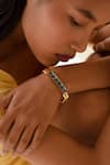Shop_Esme by Aashna Dalmia_Grey Embellished Bead Bracelet _at_Aza_Fashions