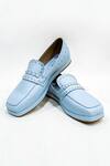 Buy_The Alter_Blue Powder Embellished Loafers _at_Aza_Fashions