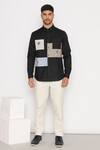 Buy_Lacquer Embassy_Grey , Satin Embroidery Threadneedle Shirt _at_Aza_Fashions