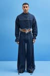 Buy_Siddhant Agrawal Label_Blue Denim Cropped Jacket For Men_at_Aza_Fashions