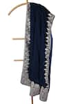 Buy_Soniya G_Blue Embroidery Velvet Shawl _at_Aza_Fashions