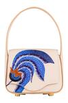 Buy_Aranyani_White Thread And Cut Dana Embroidered The Kesuda Top Handle Bag_at_Aza_Fashions