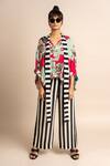 Buy_Nupur Kanoi_Magenta Crepe Digital Print Striped And Floral Balloon Top & Pyjama Set  _at_Aza_Fashions