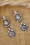 Buy_Sangeeta Boochra_Silver Plated Ruhiya Pearl Embellished Earrings _at_Aza_Fashions