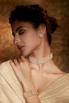 Shop_Tarun Tahiliani_Ivory Pearls Layered Choker _at_Aza_Fashions