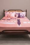 Buy_Kyoona_Pink 100% Cotton Printed The Basharat Animal Bedsheet Set _at_Aza_Fashions