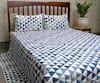 Buy_Cocobee_Blue 100% Cotton Hand Block Print Triangle Bedcover Set_at_Aza_Fashions