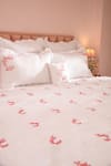 Buy_La Paloma_White 100% Cotton Embroidered Bedsheet Set _at_Aza_Fashions