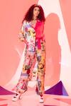 Buy_Esha L Amin_Multi Color Viscose, Crepe Abstract Print Stella Pant _at_Aza_Fashions
