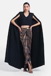 Buy_431-88 by Shweta Kapur_Multi Color Pleated Metallic Galaxy Sunday Skirt  _at_Aza_Fashions