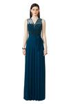 Buy Rohit Gandhi + Rahul Khanna Blue Georgette Embroidered V Neck Jumpsuit With Belt at Aza Fashions Buy_Rohit Gandhi + Rahul Khanna_Blue Georgette Embroidered V Neck Jumpsuit With Belt _at_Aza_Fashions