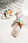 Buy_Kaltheos_White Embellished Luna Strappy Block Heel Sandals _at_Aza_Fashions