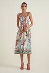 Buy RANNA GILL Multi Color Viscose Linen Print Meadow Square Neck Dress at Aza Fashions Buy_RANNA GILL_Multi Color Viscose Linen Print Meadow Square Neck Dress _at_Aza_Fashions