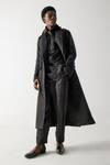 Buy_Jatin Malik_Black Modal, Rayon Embroidery Farisha Long Overcoat _at_Aza_Fashions