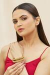 Buy_The Bling Girll_Gold Plated Carved Bangle - Set Of 2_at_Aza_Fashions