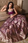 Buy_Pinki Sinha_Purple Pure Silk Handwoven Pattern Lehenga With Unstitched Blouse Fabric _at_Aza_Fashions