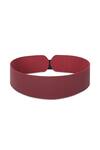 Buy_Trov_Maroon Solid Buckle Belt _at_Aza_Fashions