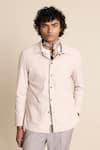 Buy_Gargee Designers_White Corduroy In Man Made Fibre Chalk Shacket Top _at_Aza_Fashions