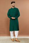 Buy_Aham-Vayam_Green , Satin, Cotton Sequins Maharaja Embroidered Kurta And Patiala Set _at_Aza_Fashions