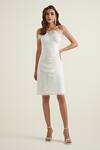 Buy_RANNA GILL_White Embellished Sweetheart Neck Dress _at_Aza_Fashions